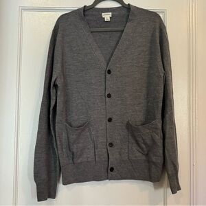 Club Monaco gray wool cardigan sweater sz L